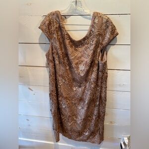 Alex Evening Woman size 20W evening cocktail dress NWT, rose gold, glamour